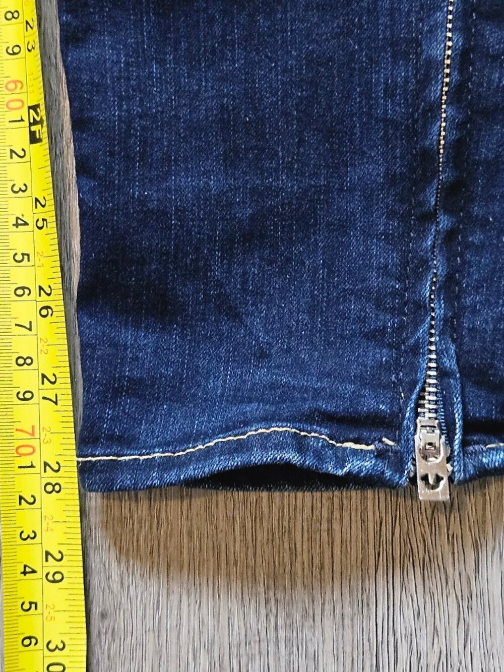 True Religion Womens Size 28 Tara Ankle Zip Skinny Jeans Dark Indigo Made in USA - Picture 12 of 13
